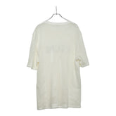 セリーヌ 22SS ロゴ メッシュ Tシャツ オーバーサイズ サイズ:L 2X59A950P ホワイト ブラック コットン メンズ CELINE 【中古】